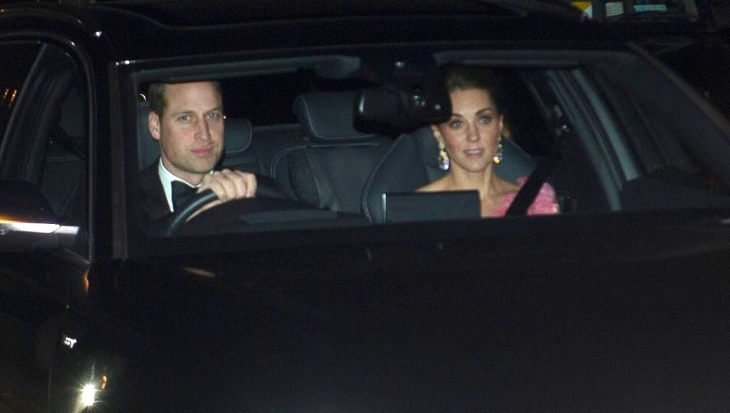 The Duke and Duchess of Cambridge arrive at Prince Charles' 70th birthday