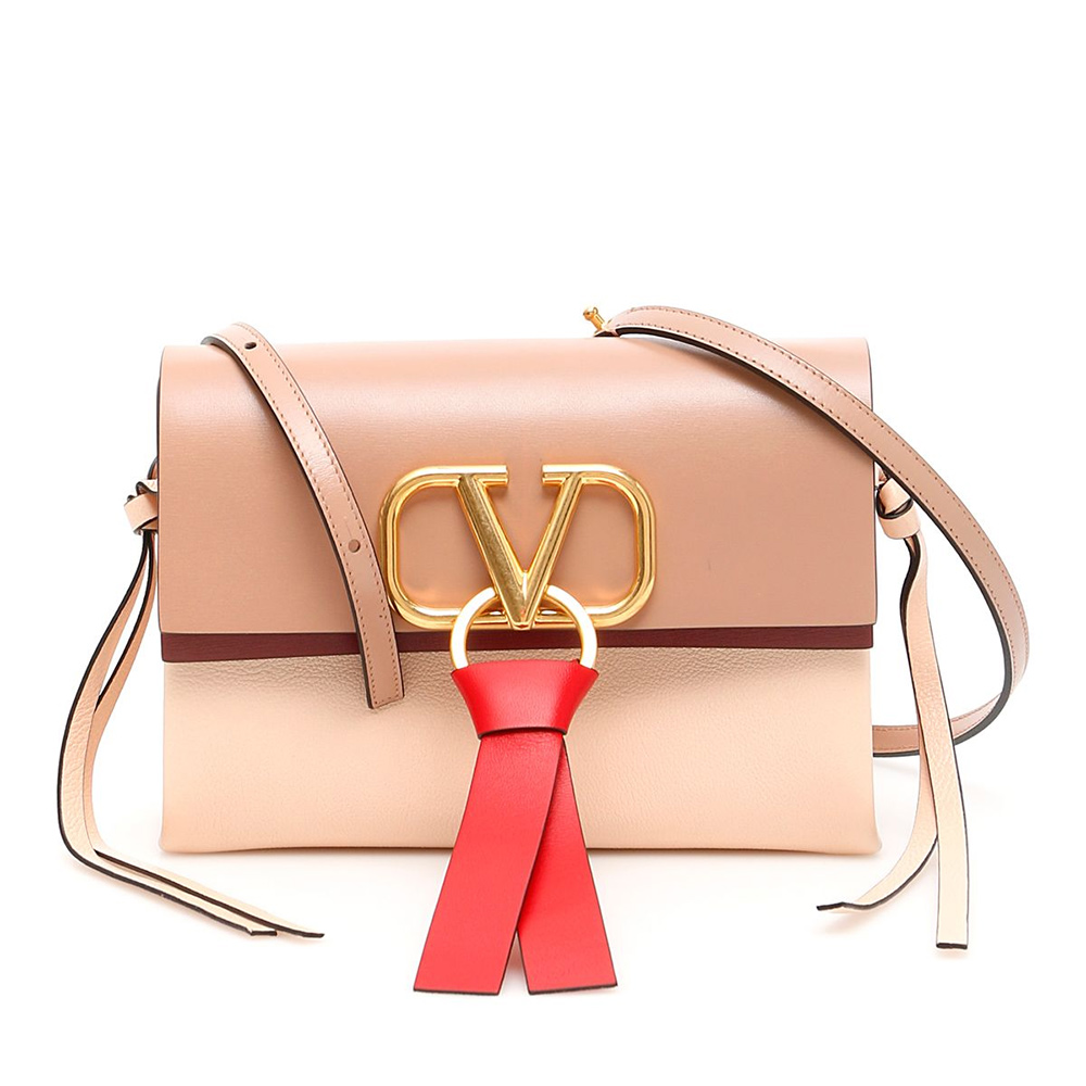 Meghan Markle Valentino V-Ring Crossbody Bag in Pink