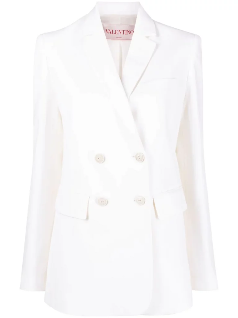 Meghan Markle Valentino double-breasted wool blazer in white